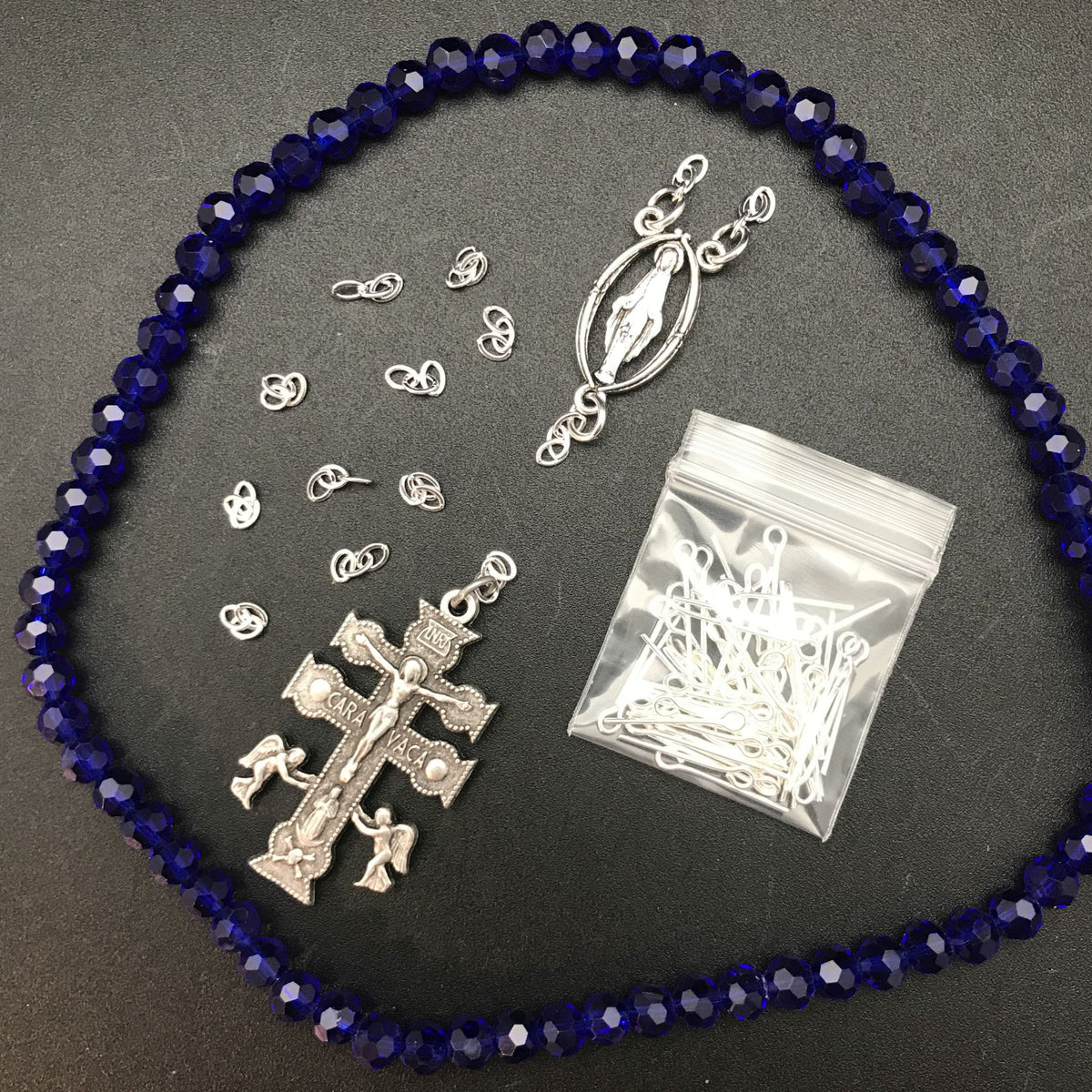 Rosary Kit: Cobalt Crystal – Nomad Beads