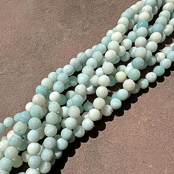 Amazonite Matte Blue 8mm Beads