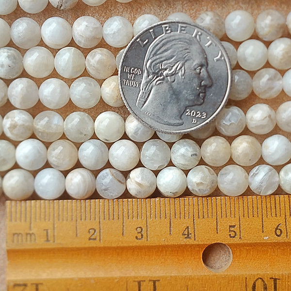 Terazzo Moonstone Round 6mm Beads