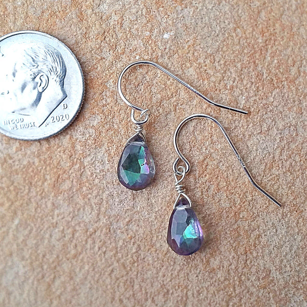 Mystic Quartz Drop Earrings - Rubarb Jewelry