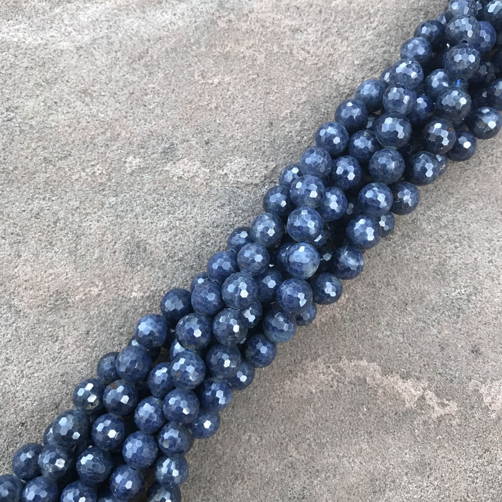 Buy Sapphire 8mm Beads for Mala Necklace Making!