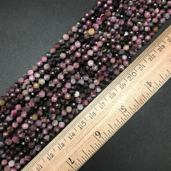 Tourmaline Mixed Facet 5mm Beads