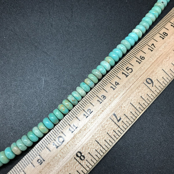 Turquoise 6mm Rondelle, Pale Green